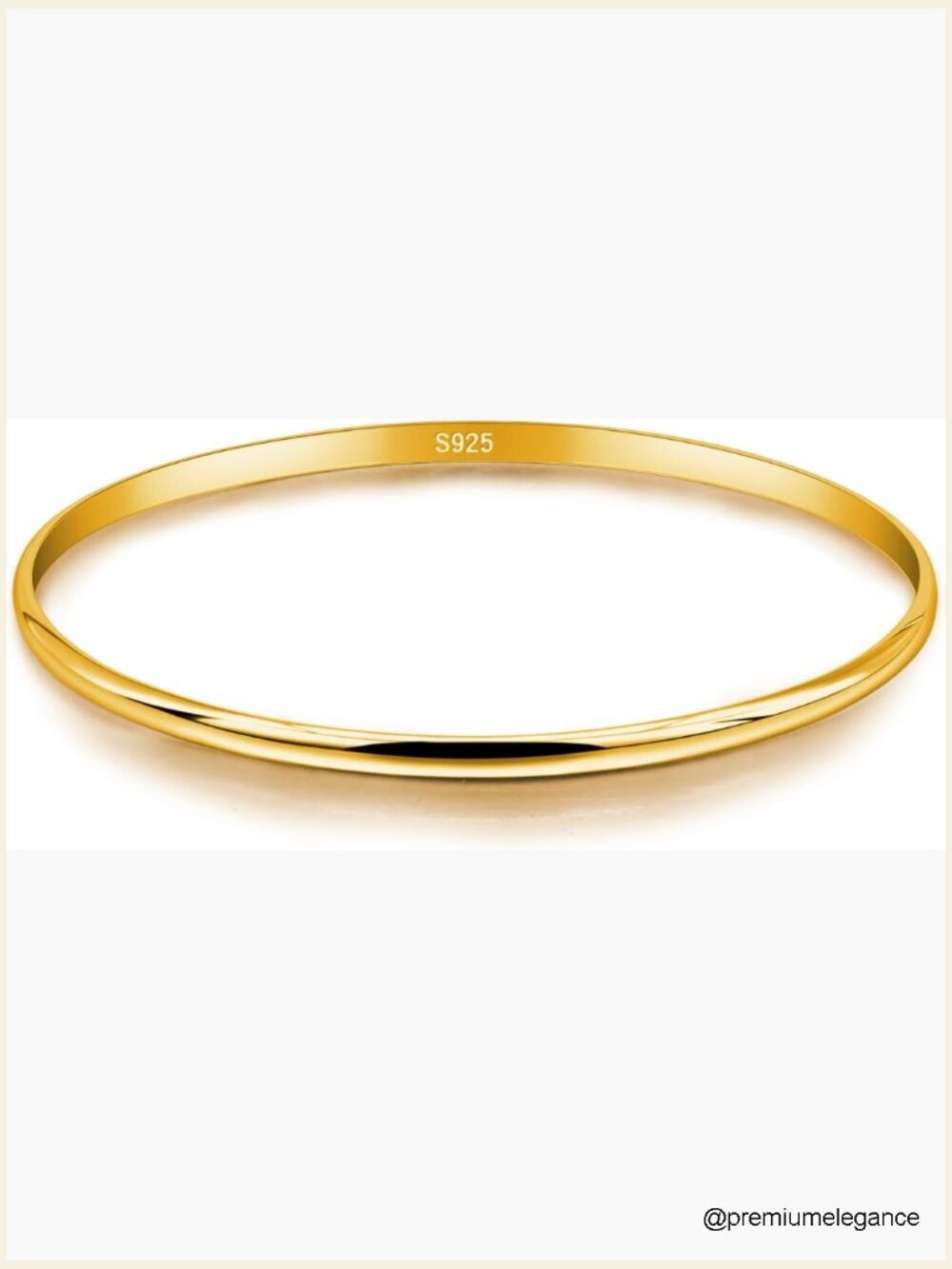 925 Sterling Silver Bangle Bracelet Stackable 2MM Thick 65mm
